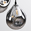3-bulb design pendant light with smoke glass - Frank