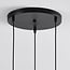 3-light designer pendant light Frank with smoked glass and mirror effect