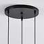 Designer pendant light Frank with smoked glass, 3-light