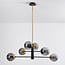 6-light pendant light Damian - smoked glass