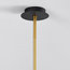 6-light designer pendant light Damian with glass globes