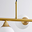 Gold pendant lamp Donny with frosted glass