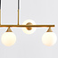 Gold pendant lamp Donny with frosted glass