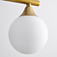 Gold pendant lamp Donny with frosted glass