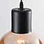 Classic pendant light Paris - black and amber