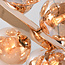 16-light luxury pendant light Sunita - gold and amber glass