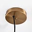4-light designer pendant light Ferron in smoked glass - smoked and gold