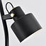 Black floor lamp with 2 adjustable spotlights - William