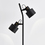 Black floor lamp with 2 adjustable spotlights - William
