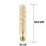 E27 dimmable LED tube light bulb in amber glass with spiral 18.5 cm, 4W, 1600K