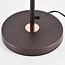 Floor lamp with adjustable lampshade Freddie - coffee brown