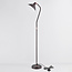 Floor lamp with adjustable lampshade Freddie - coffee brown