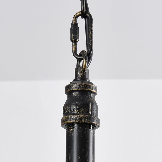 Industrial hanging lamp black with bronze - Libra