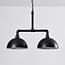 Industrial pendant lamp Libra in black and bronze