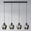 4-bulb pendant light with smoked glas - Sanford