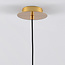 3-light pendant light Nisrin in clear glass - black and gold