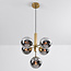 Modern Kenji pendant lamp, 5-light - Smoked glass with Mirror effect