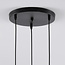 3-light pendant lamp with ribbed glass - Amelia