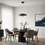 Modern pendant lamp Roundy in matte-black metal