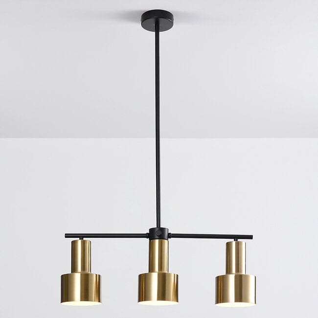 Modern 3-light pendant lamp Rome in gold