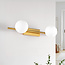 Gold wall light, 2-bulb - Tanem