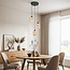 Pendant light with amber glass, 3-bulb - Kensi