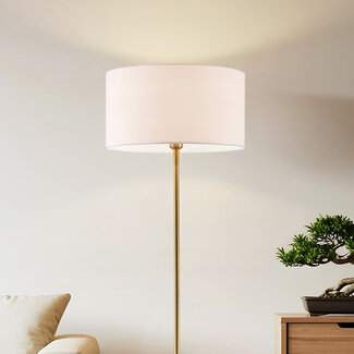 Floor lamp with fabric lampshade - Valya