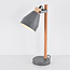 Table lamp with adjustable lampshade and wooden details - Cally