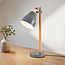 Table lamp with adjustable lampshade and wooden details - Cally
