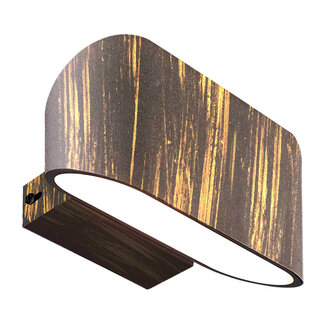 Modern wall lamp Hamburg - Black with brushed Gold