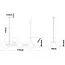 7-light designer pendant light Sette - amber glass and gold