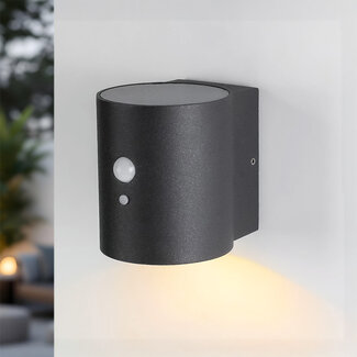 Solar outdoor wall light with sensor - Abriana