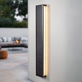 Dimmable solar outdoor wall light Dorien - anthracite