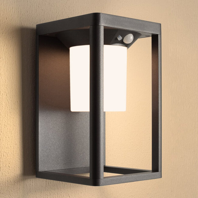 Solar wall light for outdoor use with sensor Bianca
