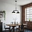 Industrial pendant lamp Libra in black and bronze
