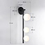 Black wall light, 3-bulb - Taj