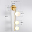 Gold wall light, 3-bulb - Taj
