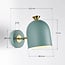 Wall lamp Raya in green and gold