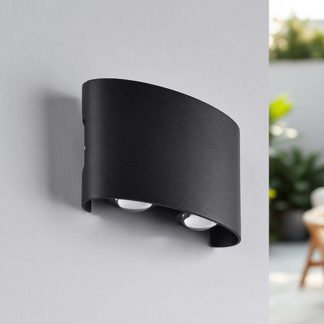 Modern outdoor wall light Delft - black