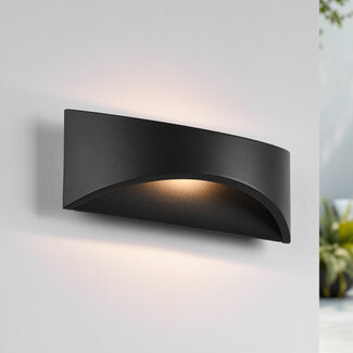 Industrial exterior wall light Bremen - black