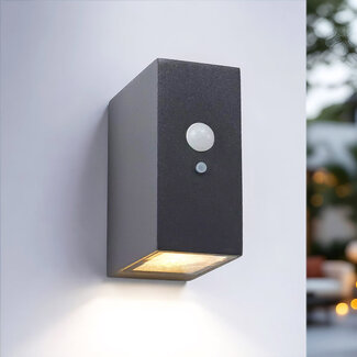 Solar outdoor wall light with sensor - Giada