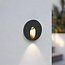 Recessed wall lamp outdoor Merlin - black