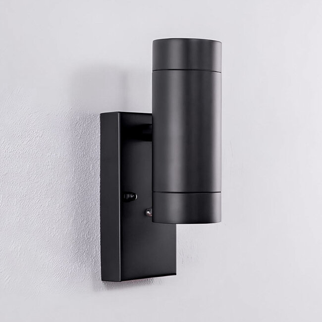 Modern exterior wall light black 2-light - Zane