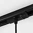 Pendant light cord Luke for 1-phase track lighting system - black with frosted diffuser