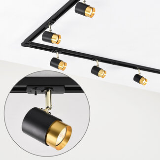 Modern 1-phase track lighting system 3 metres black - Lexi