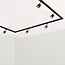 1-phase track lighting system 3 metres black with oak wood look - Linn