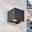 Dimmable wall lamp Daisy - black - dim-to-warm