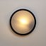Round design outdoor wall light Lea - black Ø20 cm
