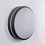 Round design outdoor wall light Lea - black Ø20 cm