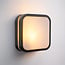 Modern square outdoor wall light Seb - black 20 cm